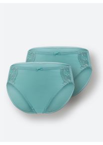 wäschepur Dames Jazzpants in salie ,maat 36/38, Witt, 82% Polyamide, 18% Elastan