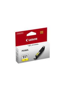 Canon Inc Tintapatron, CLI551, 1db, 330 Lapok, Sárga - 6511B001