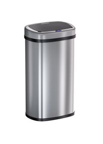 Monzana Vuilnisbak met Sensor Zilver 58L vierkant