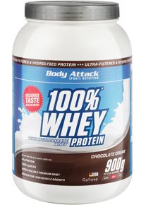 Body Attack Sports Nutrition Body Attack 100 % Whey Protein, 900 g Dose, Chocolate