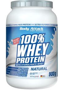 Body Attack Sports Nutrition Body Attack 100% Whey Protein, 900 g Dose, Natural