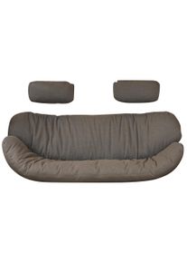 Jeu de coussins avec coussins pour la nuque pour le canapé Hive 2 places Outdoor Cane-Line Taupe