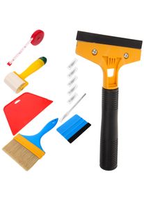 12 Pcs Wallpaper Tools Kit Metal Abs Seam Roller Squeegee Smoother Wall Paper Kit Wallpaper Hand Tools Window Film Installation