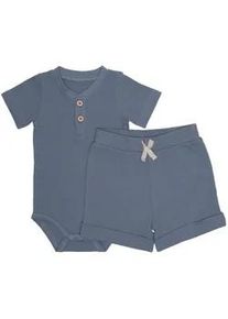 Patinio Babybekleidungsset , Graublau , Textil , 2-teilig , Struktur , Gr. 68 , male , Oeko-Tex® Standard 100 , Babykleidung, Babysets