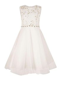 happy girls Jurk goud / transparant / wit 110
