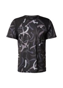 asics Funktionsshirt 'ROAD' Herren grau / dunkelgrau / schwarz / weiß Größe M