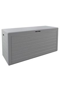 Casaria Baúl almacenaje plástico gris 116x43x55cm asas tapa plegable