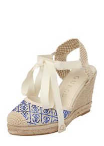 Guess Dames Espadrilles 'CYRENAE' crème / blauw 37