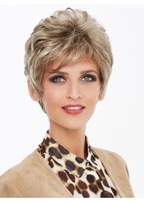 Dames Pruik Ellen in blonde highlights ,maat 0, WITT, 100% Overig