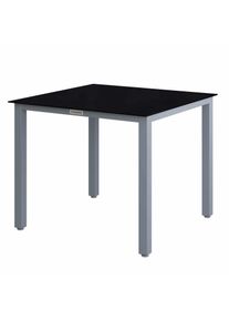 Casaria Stół Ogrodowy Aluminiowy 4 Os87x87x73cm Ogród Taras Srebrny