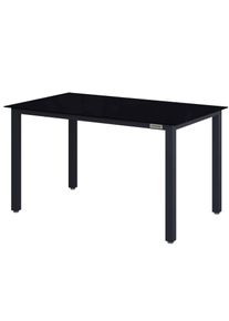 Casaria Stół Ogrodowy Aluminiowy Ogród Taras 6 Os 150x90x75 Czarny