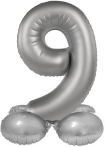 Folat Moonlight Silver 9 folieballong stående matt 41cm