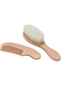 Avelia Babykamm UND Bürste , Buchefarben , Holz , Buche , massiv , EN 71 , Pflegen, Babypflegeprodukte