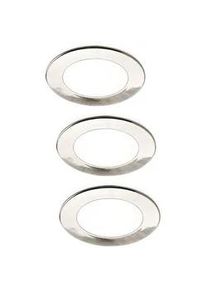 HKT Unterbauleuchten-Set , Edelstahlfarben , Metall , 3-teilig , 68x68x8 cm , transportabel, gleichmäßige Lichtverteilung , Küchen, Küchenausstattung
