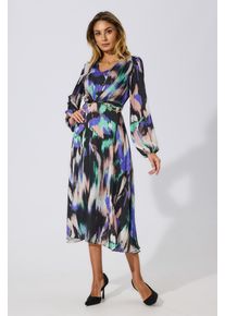 Rochie eleganta din voal cu imprimeu Karina Multi