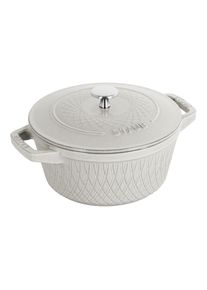 Staub La Cocotte twister 20 cm, Rond(e), Truffe blanche, Fonte