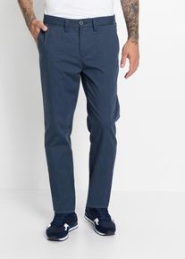Chinos av bomull i Regular Fit Straight - blå - storlek 46 - bonprix