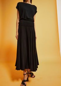 Midikjol med sprund - svart - storlek 44/46 (L) - bonprix