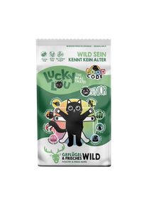 voordeelverpakking: 2x9kg Lucky Lou Senior Gevogelte & Wild droogvoer voor katten