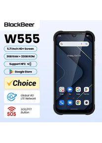 Global Version UNIWA W555 4G NFC Smartphones Android 12 3G+32G 5.71 Inch Quad Core Mobile Phones 4000mAh 13MP Rear Camera PTT