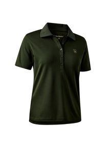 Deerhunter Womens Climate Polo Shirt 375 Technology Poloshirt Dames (48 |zwart/olijfgroen)