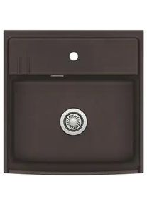 Systemceram Spüle , Dunkelbraun , Keramik , 59.5x20.0x61.8 cm , Küchen, Küchenausstattung, Küchenspülen