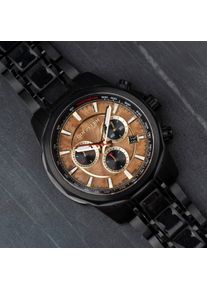 Holzkern; Montre en bois Genevra (Ronce de noyer/Érable), Homme, Bois naturels