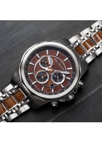 Holzkern; Montre en bois Genevra (Ronce de noyer/Noyer), Homme, Bois naturels