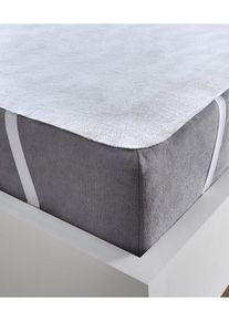 Protège-matelas en molleton - blanc - taille 140x200 cm - 100% coton - bonprix