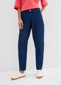 Jean barrel taille mi-haute - bleu - taille 48 - 100% coton - bonprix