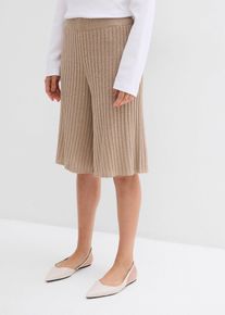 Bermuda taille haute en maille de viscose m&eacute;lang&eacute;e - beige - taille 34/36 (XS) - viscose - bonprix