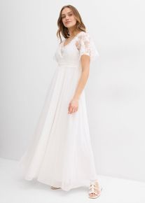 Robe de mariée 2en1 pour femme enceinte avec fonction allaitement discrète - blanc - taille 40 - bonprix