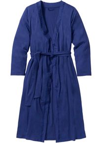 Peignoir en jersey - bleu - taille 62/64 (4XL) avec coton - bonprix
