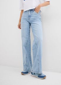Jean large taille haute peu extensible - bleu - taille 54 avec coton - bonprix