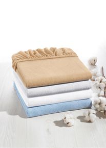 Drap-housse en éponge - blanc - taille 100x200 cm avec coton - bonprix