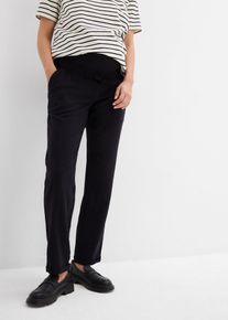 Pantalon de grossesse en lin majoritaire droit - noir - taille 36 - bonprix