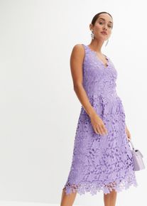 Robe en dentelle avec empiècement au crochet - violet - taille 46 - bonprix