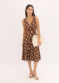 Robe en jersey à pois - marron - taille 50/52 (XL) - bonprix