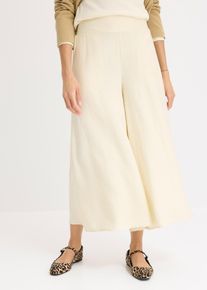 Jupe-culotte en matière légèrement froissée - beige - taille 48 - bonprix