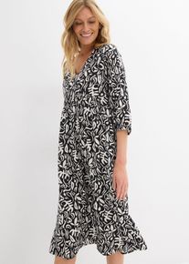 Robe midi en viscose fluide - noir - taille 40 - Viscose - bonprix