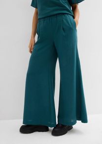 Pantalon palazzo à pinces - pétrole - taille 46 - bonprix