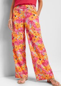 Pantalon palazzo en jersey viscose doux - fuchsia - taille 58/60 (3XL) - Viscose - bonprix