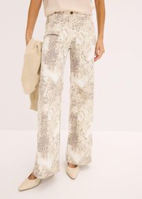 Pantalon ample en twill - beige - taille 50 avec coton - bonprix