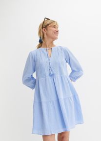 Robe de plage à dentelle - bleu - taille 38 - 100% coton - bonprix