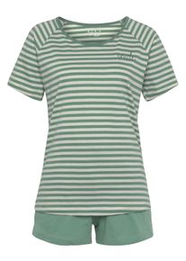 Vivance Dreams Dames Shortama in groen ,maat 32/34, Witt, 100% Katoen