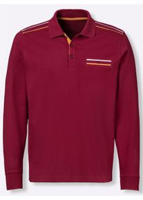 Heren Poloshirt in donkerrood ,maat 44/46, WITT, 100% Katoen