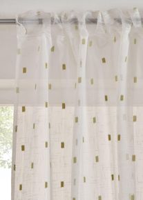 bonprix Cortina con bordado (1 unidad), blanco, Al/An: 225/135 cm