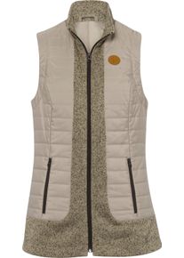 Damen Weste Stepp im Mix mit Strickfleece sesam Größe 54