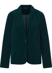Dames Fluwelen blazer met reverskraag petrol Maat 40