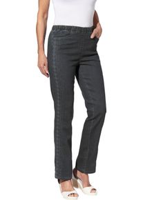 Damska Dž&iacute;nsy na gumu s bočnou potlačou Antracitovo-sivo-dž&iacute;nsovinov&aacute; veľkosť 28